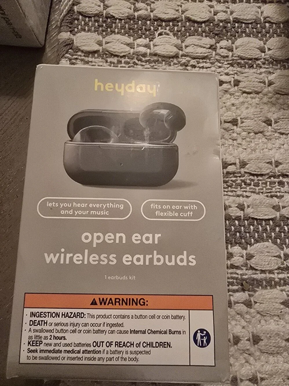 heyday Open-Ear Wireless Earbuds with Charging Case